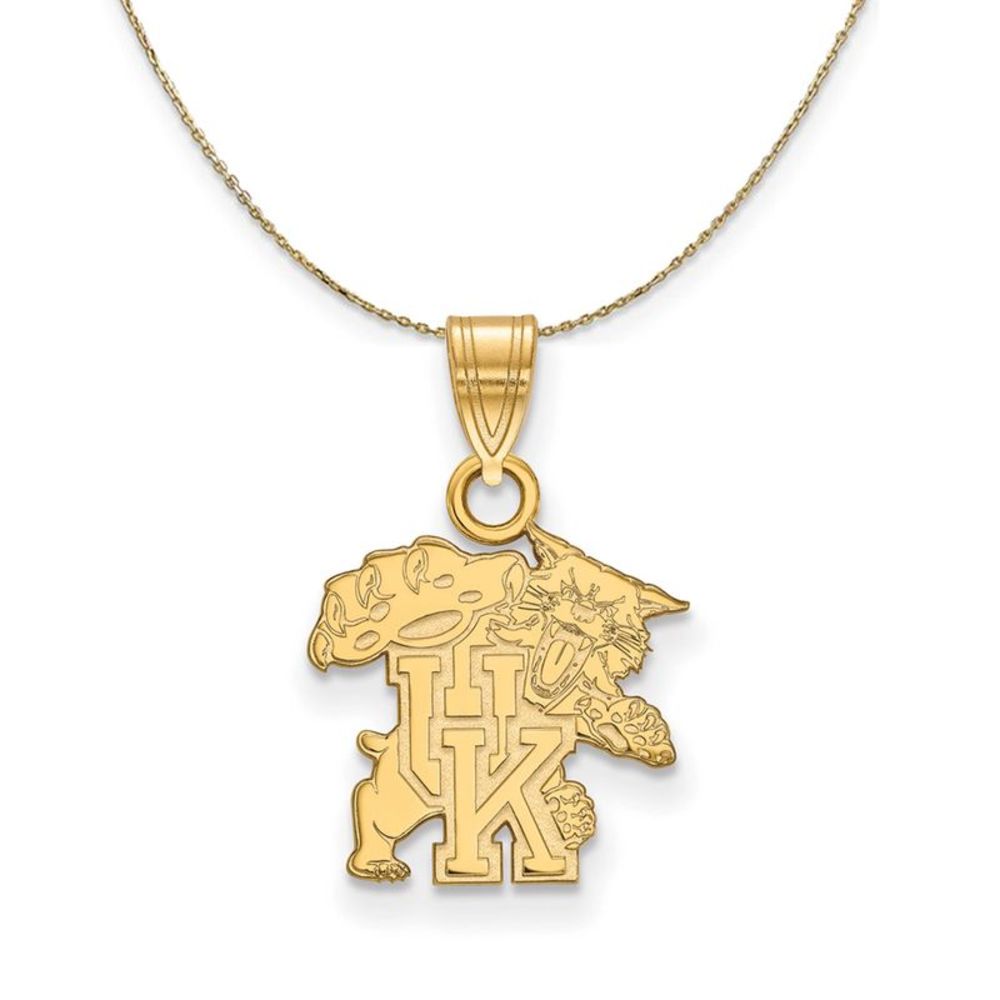 14k Yellow Gold U. of Kentucky Small Necklace - 16 Inch